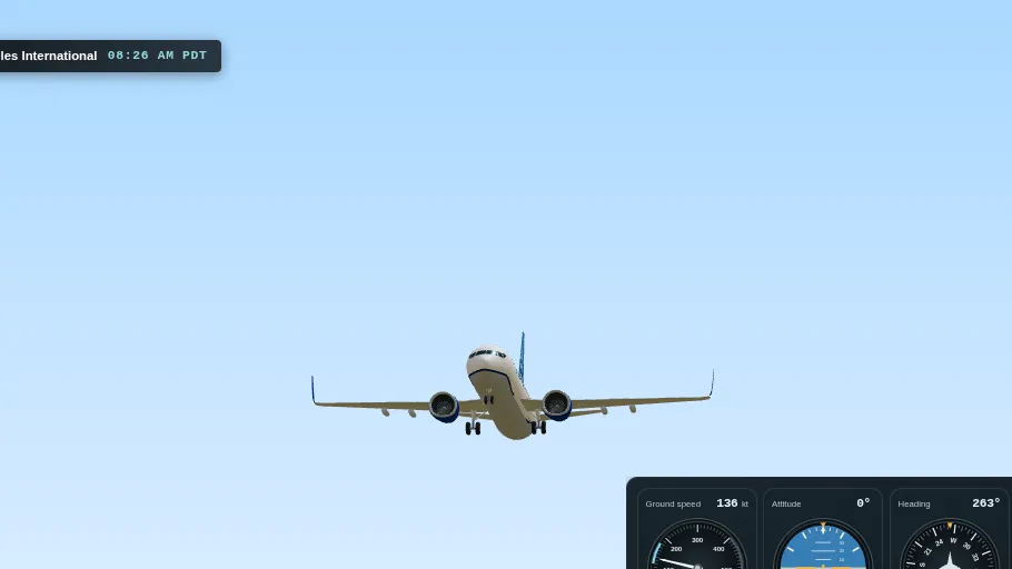 An airliner overhead with its gear down, seen from below the approach.